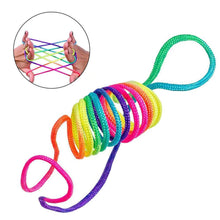 Load image into Gallery viewer, Kids Rainbow Colour Fumble Finger Thread Rope Stringes Game Developmental Toys for Children gift line